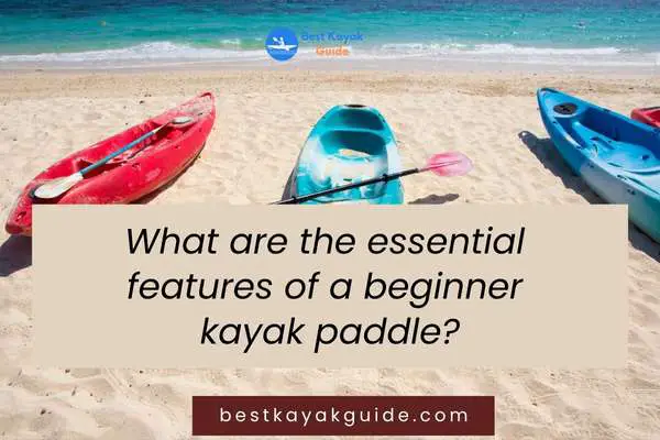 What are the essential features of a beginner kayak paddle?